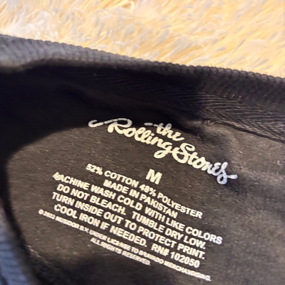 Rolling Stones Tongue Crew Neck Sweatshirt Black Lightweight Woman’s Medium - Picture 2 of 9